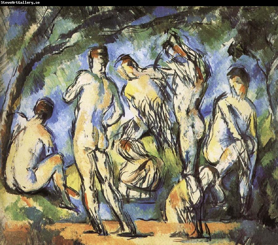 Paul Cezanne were seven men and Bath